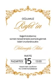 Kişiye Özel Davetiye - Sünnet Davetiye - Sünnet Davetiyesi ( Zarflı ) ( 50 Adet ) Model 4 - 1