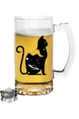 Kedi Baskılı Bira Bardağı - Bira Bardak thumbnail 1