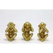 Polyester 3 Maymun Dekoratif Hediyelik thumbnail 1