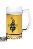 Motorcu Tasarımlı Bira Bardağı - Bira Bardak thumbnail 1
