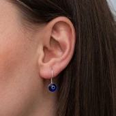 Gümüş Sallantılı Nazar Kadın Küpe thumbnail 4