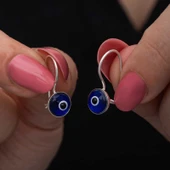 Gümüş Sallantılı Nazar Kadın Küpe thumbnail 2