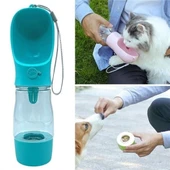 Taşınabilir Mama Hazneli Evcil Hayvan Suluğu Seyahat Kabı Kilitlenebilen Su Sızdırmaz 380ML thumbnail 5