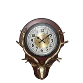 Duvara Asmalı Geyik Saat Dekoratif Hediyelik thumbnail 1