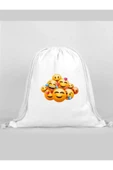 Emoji Baskılı Sırt Çantası - İp Büzgülü Spor Çanta - 1