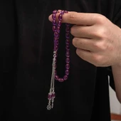 Gümüş Püskül Sıkma Kehribar Tesbih thumbnail 4