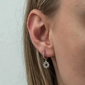 Gümüş Sallantılı Halka Kadın Küpe thumbnail 4