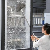 Teleskopik Saplı 150 cm Üçgen Mop Cam Duvar Tavan Fayans Parke Temizleyici Mop thumbnail 4