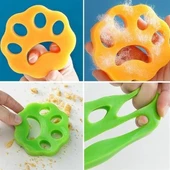 2 Adet Evcil Hayvanlar ve Çamaşır Makinesi İçin Pati Şekilli Renkli Tüy Temizleme Aparatı - 3