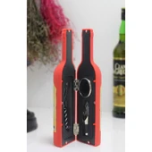 Şişe Tirbuşon Seti Küçük Kırmızı thumbnail 2