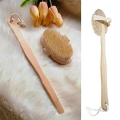 Doğal At Kılı Selülit Karşıtı Sapı Çıkabilen Ahşap Banyo Fırçası - 4
