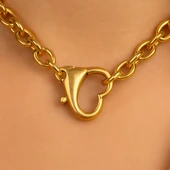 Kalp Figürlü Önden Klipsli 45 cm Kolye thumbnail 3