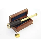 Ahşap Kutulu Deri İşlemeli Pirinç Dürbün thumbnail 2