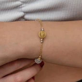 Gümüş Renkli Toplu Dorika Kadın Bileklik thumbnail 4