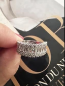Kadın Vip Seri Baget Zirkon Taşlı Numarasız Ayarlanabilir Yüzük thumbnail 2