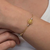 Gümüş Renkli Toplu Dorika Kadın Bileklik thumbnail 5