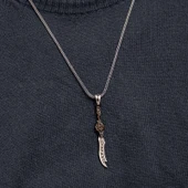 Gümüş Desenli Zülfikar Kılıcı Erkek Kolye thumbnail 2