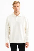 Erkek Oversize Uzun Kol Polo Yaka Sweatshırt-7100 - 1