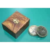 Ahşap Kutulu Pirinç Pusula thumbnail 2