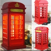 Dekoratif Dokunmatik Telefon Kulübeli Masa Lambası thumbnail 2