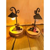 Sokak Lambası Altındaki Sevgili Çift Işıklı Biblo thumbnail 1