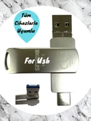 İphone Uyumlu Flash Bellek İos Apple Uyumlu 64 Gb Otg Usb Type C Flash Bellek Disk Pc Uyumlu thumbnail 3