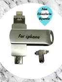 İphone Uyumlu Flash Bellek İos Apple Uyumlu 64 Gb Otg Usb Type C Flash Bellek Disk Pc Uyumlu thumbnail 5
