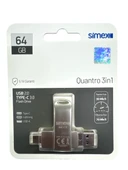 İphone Uyumlu Flash Bellek İos Apple Uyumlu 64 Gb Otg Usb Type C Flash Bellek Disk Pc Uyumlu thumbnail 1