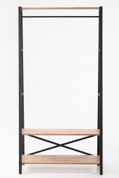 Metal Ayaklı Elbise Askılığı Raflı Askılık - 3