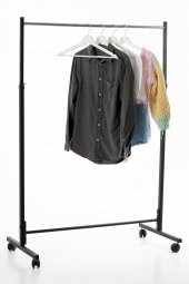 Tekerlekli Elbise Askılığı Metal Askılık - 1