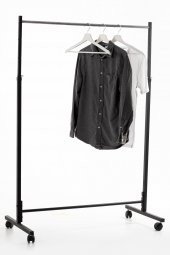 Tekerlekli Elbise Askılığı Metal Askılık - 2