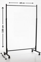 Tekerlekli Elbise Askılığı Metal Askılık - 3