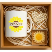 Kişiye Özel İsim Yazılı Papatya Hediye Sepeti, Konsept Hediyeler - P202 - 1