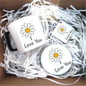 Seni Seviyorum Temalı Papatya Hediye Kutusu, Sevgiliye Hediye Kutusu P1-18 - 1