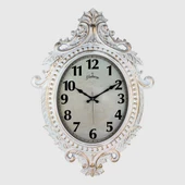 731-BA DUVAR SAATİ GRİ ÇERÇEVE ÇAP:73cm x 54cm VİNTAGE TAÇLI EKSİTME DEKORATİF AMERİKAN BRİSTOL KADRAN AKAR SANİYELİ MEKANİZMA AKRİLİK BOYA MİNERAL CAM SAAT731-G - 1