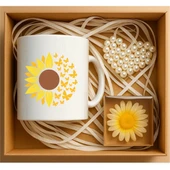 Papatya ve Kelebekler Hediye Kutusu, Sevgiliye Hediye Sepeti,  Doğum Günü Hediyesi, Yılbaşı Hediyesi P1-09 - 1