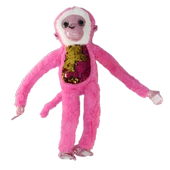 Süslü Maymunlar Peluş Oyuncak 45 cm 1 adet thumbnail 4