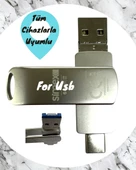 Samsung Uyumlu Type C Flash Bellek Uyumlu 128 Gb Otg Usb Type C Flash Bellek Disk Pc Uyumlu - 4