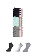 Siyah Gri Ve Beyaz Kadın Bilek Çorap 12 Çift - 1