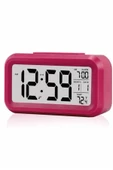 Işıklı Dereceli Masa Ofis Saati Alarmlı Termometre Takvim Çalar Saat - 1
