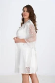 MDB MdbShop Büyük Beden 2li Ekru Sabahlık Takımı Bigsize - 2
