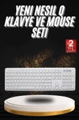 Klavye Mouse Seti Sessiz Kablosuz Türkçe TV  PC Uyumlu - 2