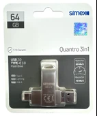 Type C Flash Bellek Xiaomi Redmi Oppo Vivo Samsung Uyumlu 64 Gb Otg Usb TypeC Flash Bellek Disk Pc - 1