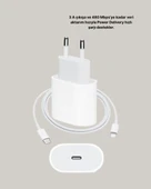 iPhone ve iPad Uyumlu 20W Güvenli USB-C Hızlı Şarj Adaptörü - 4