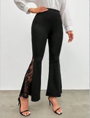 Kadın Ispanyol Paçadantel Detay Dalgıç Tayt - 5