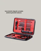 El ve Ayak Bakım Seti 17 Parça Taşınabilir Deri Çantalı Manikür Seti - 5