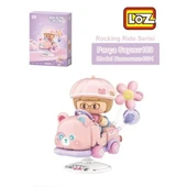 LZ-4301 LOZ PEMBE AYI SALLANMA SÜRÜŞÜ 189 PARÇA BLOCK OYUNCAK thumbnail 2