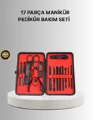 Şık Kutu Tasarımlı 17 Parça Manikür Pedikür Seti Dayanıklı ve Hijyenik - 1