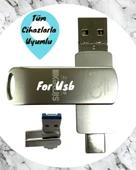 Type C Flash Bellek Xiaomi Redmi Oppo Vivo Samsung Uyumlu 256 Gb Otg Usb TypeC Flash Bellek Disk - 4
