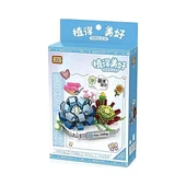 LZ-8831 SAKSILI BUZ MAVİSİ KAR LOTUSU ÇİÇEĞİ 370 PARÇA BLOCK thumbnail 2